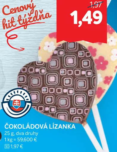 Čokoládová lízanka