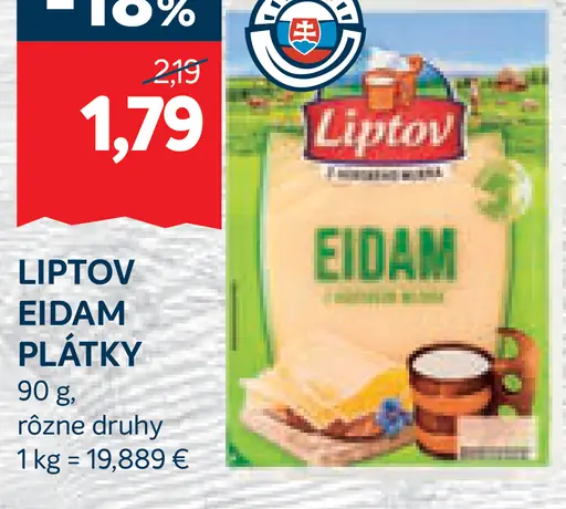 Liptov Eidam plátky