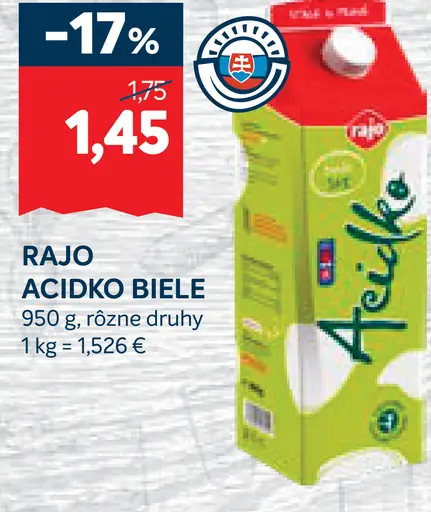 Rajo Ačidko biele