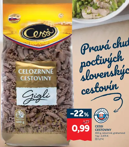 Cessi Celozrnné cestoviny gigli