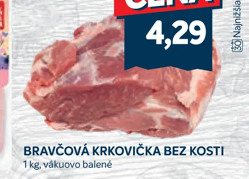 Bravčová krkovička bez kosti, plátky
