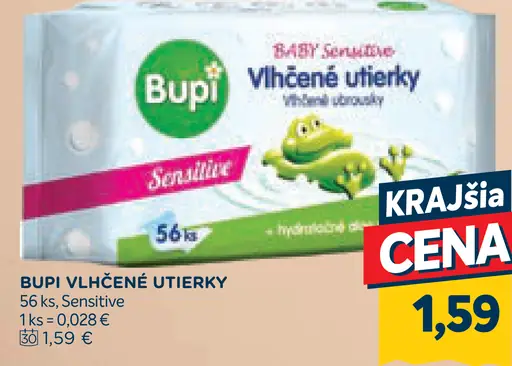 Bupi vlhčené utierky Baby Sensitive