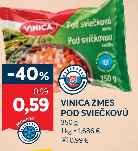 Vinica Hlbokozmrazená zmes pod sviečkovú