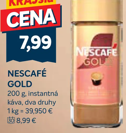 NESCAFÉ GOLD, instantná káva