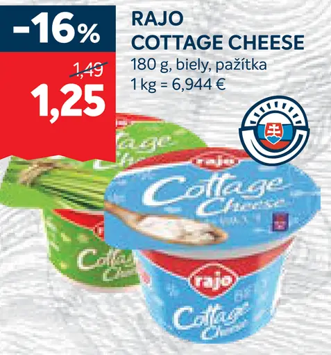 Rajo Cottage Cheese biely, pažítka