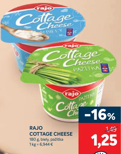 Rajo Cottage Cheese biely