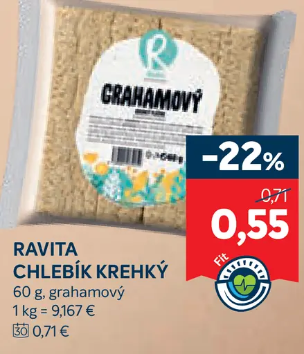 RAVITA Chlebík krehký plátok