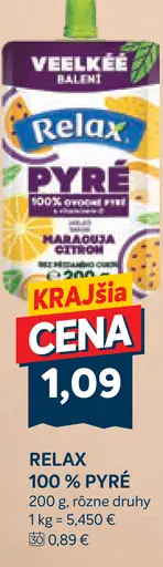 Relax 100 % pyré marhuľa banán jablko maracuja