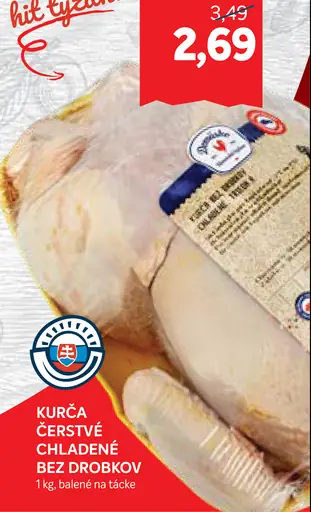 Kurča čerstvé, chladené bez drobkov