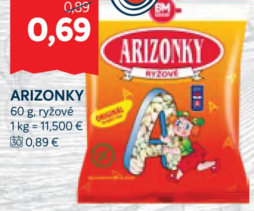 Arizonky ryžové chrumky