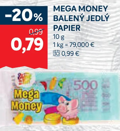 Mega Money Balený jedlý papier