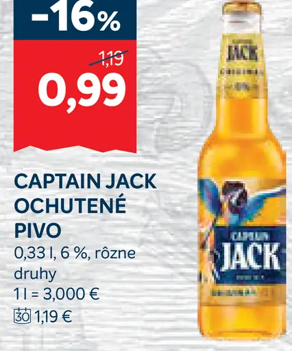 Captain Jack pivo plechovka