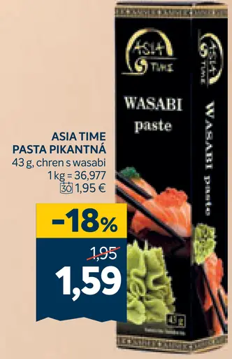 Asia Time pasta pikantná chren wasabi