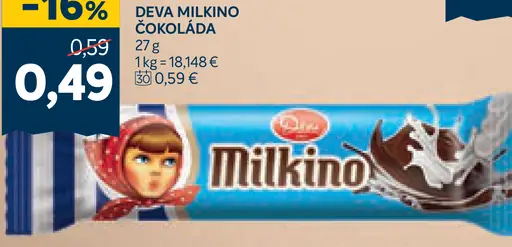 Deva Milkino čokoláda