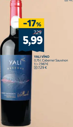 Yali víno Cabernet Sauvignon