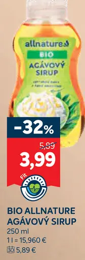 Allnature javorový sirup BIO