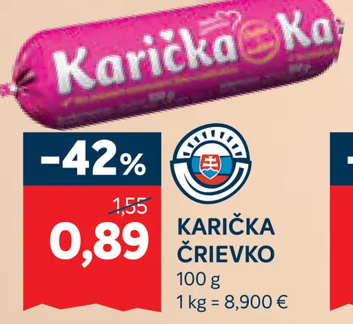 Karička črievko Tavený syr