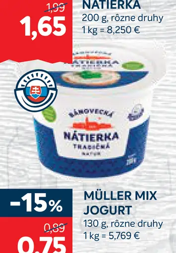Müller Mix jogurt