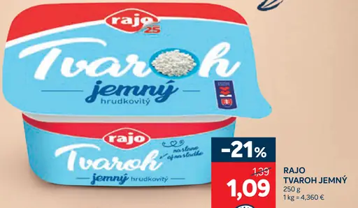 Rajo Tvaroh jemný hrudkovitý