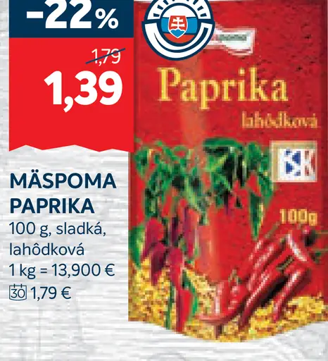 Mäspoma Paprika sladká lahôdková
