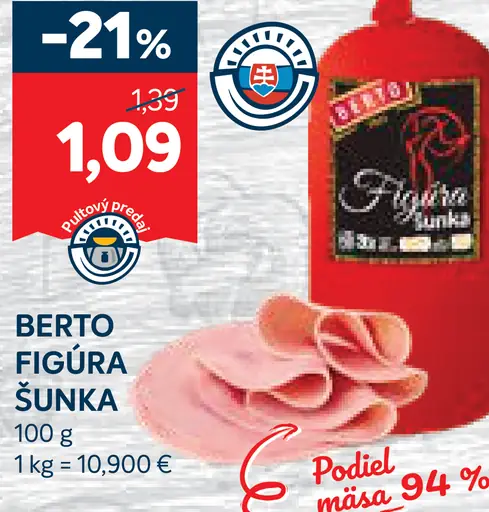 Berto Bertík šunka bravčová