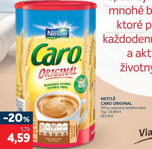 Nestlé Caro rozpustný cereálny nápoj