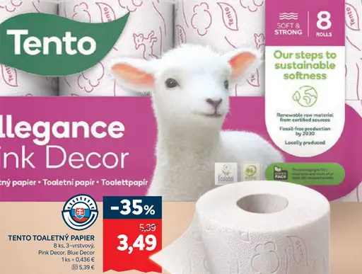 Tento toaletný papier Elllegance Pink Decor