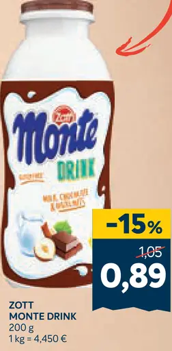 Zott Monte Drink mliečny nápoj