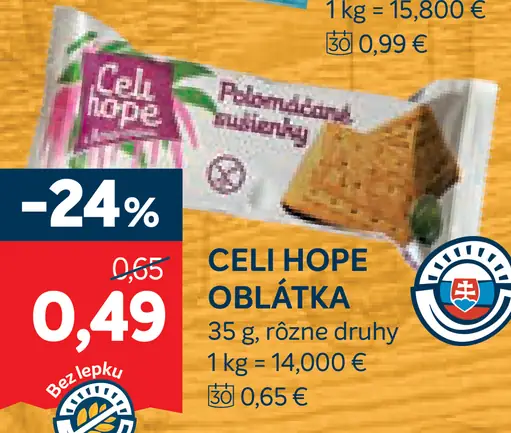 Celi Hope oblátka bezlepková