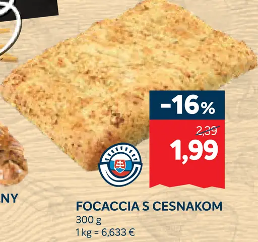 Focaccia s cesnakom