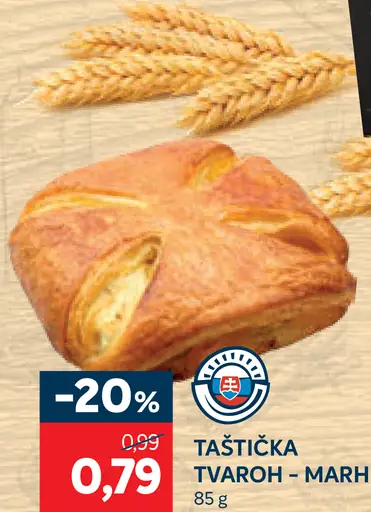 Taštička tvaroh-marhuľa