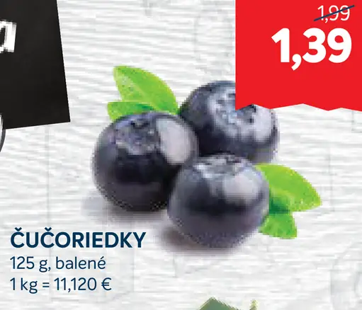 Čučoriedky balené