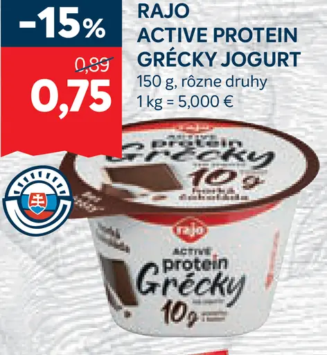 Rajo Active Protein Grécky jogurt