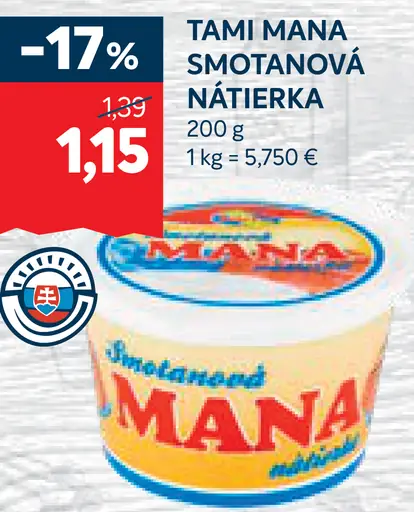 Tami Mana Smotanová nátierka