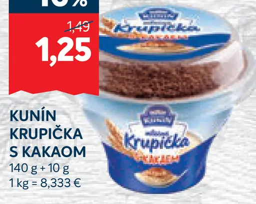 Kunín Krupička s kakaom