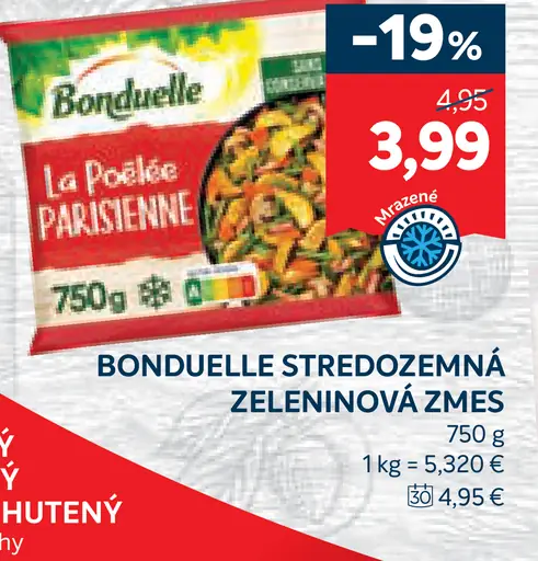 Bonduelle stredozemná zeleninová zmes La Poêlée Parisienne