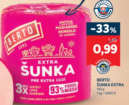 Berto šunka extra