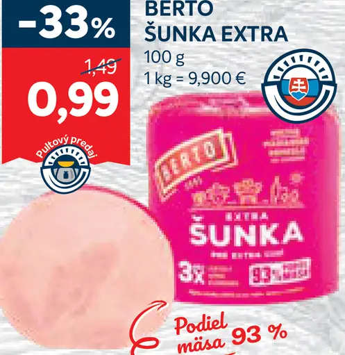 Berto šunka extra