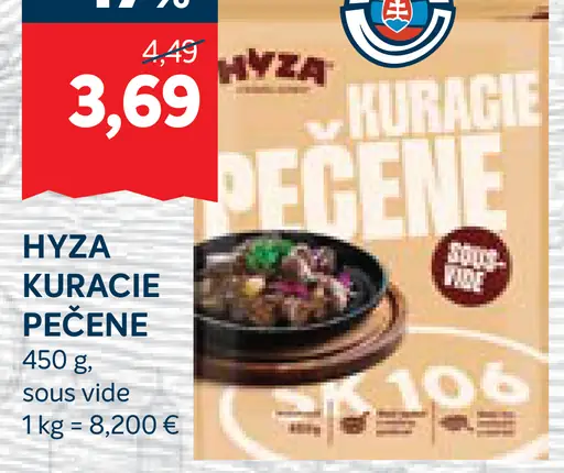 Hyza kuracie pečené sous-vide