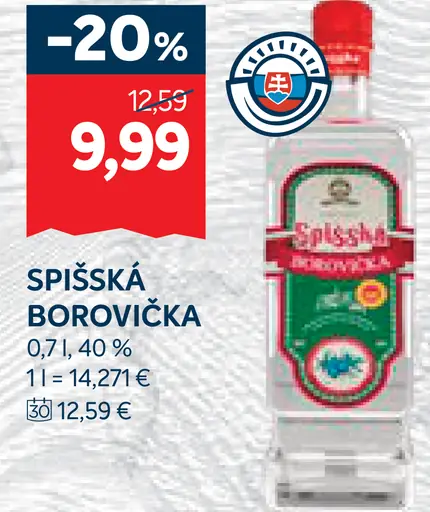 Spišská borovička 40 %