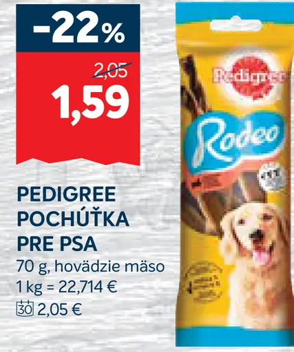 Pedigree hovädzie mäso krmivo pre psy