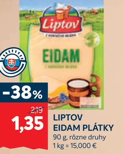 Liptov Eidam plátky