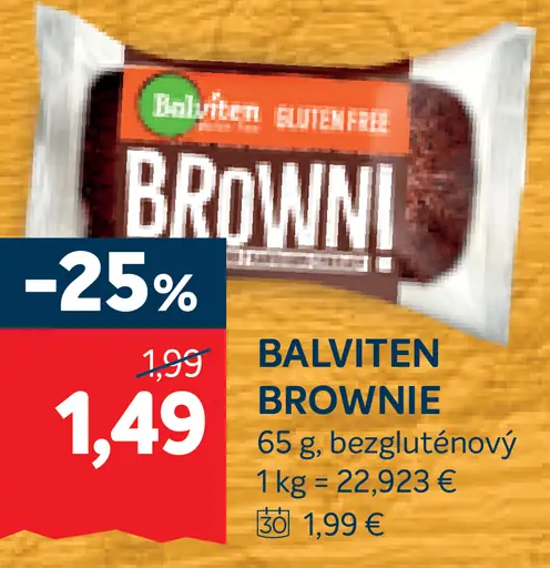 Balviten brownie bezlepkový