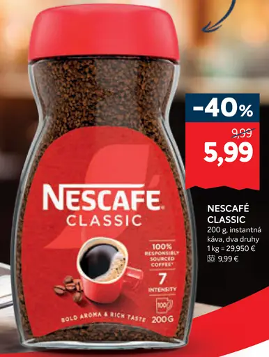 NESCAFÉ CLASSIC, instantná káva