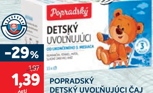 Popradský Detský uvoľňujúci bylinný čaj