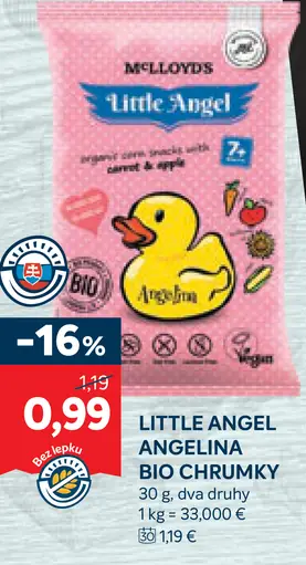 McLloyds Little Angel Angelina bio chrumky