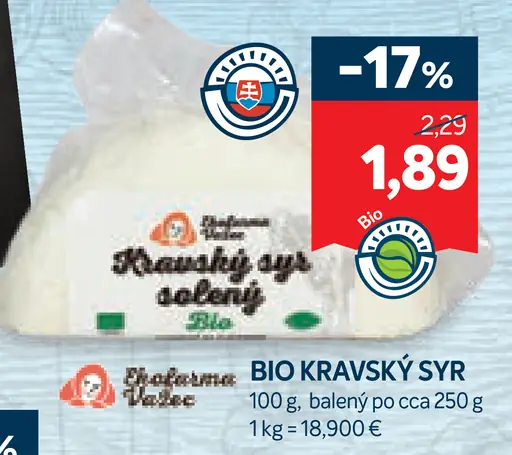 Bio kravský syr