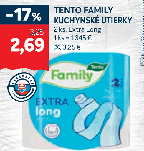 Tento Family Extra Long kuchynské utierky 2-vrstvové