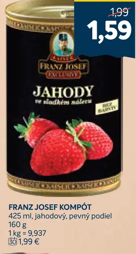 Franz Josef kompót jahody v sladkom náleve