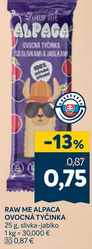 Raw Me Alpaca Ovocná tyčinka